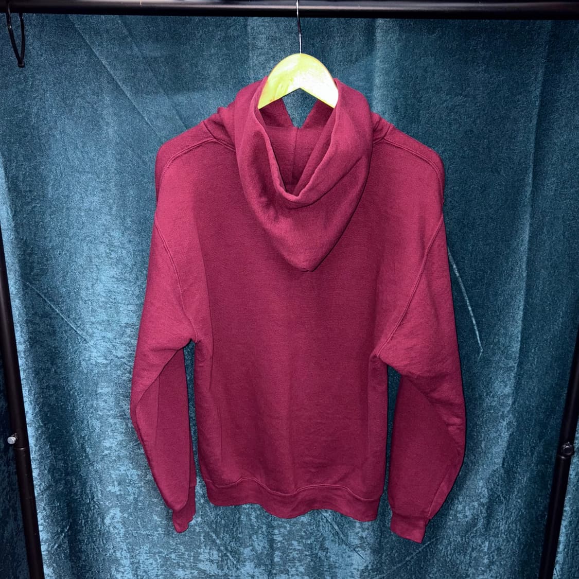 (S) 00s 러셀 버건디 프린팅 후드티 상품이미지3