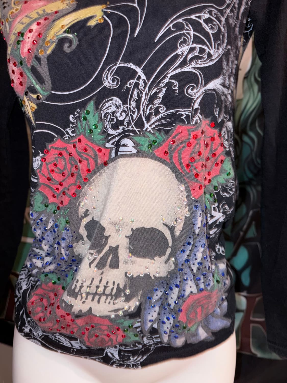 Gothic skull print top 상품이미지3