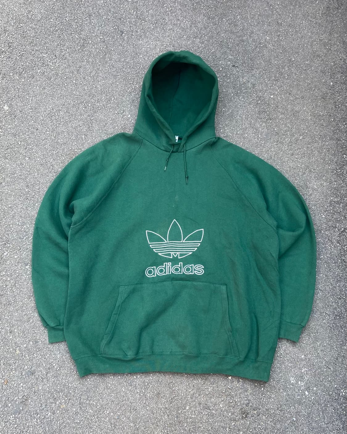 실측 3XL) 1990s 아디다스 자수 빅 트레포일 후드 상품이미지1
