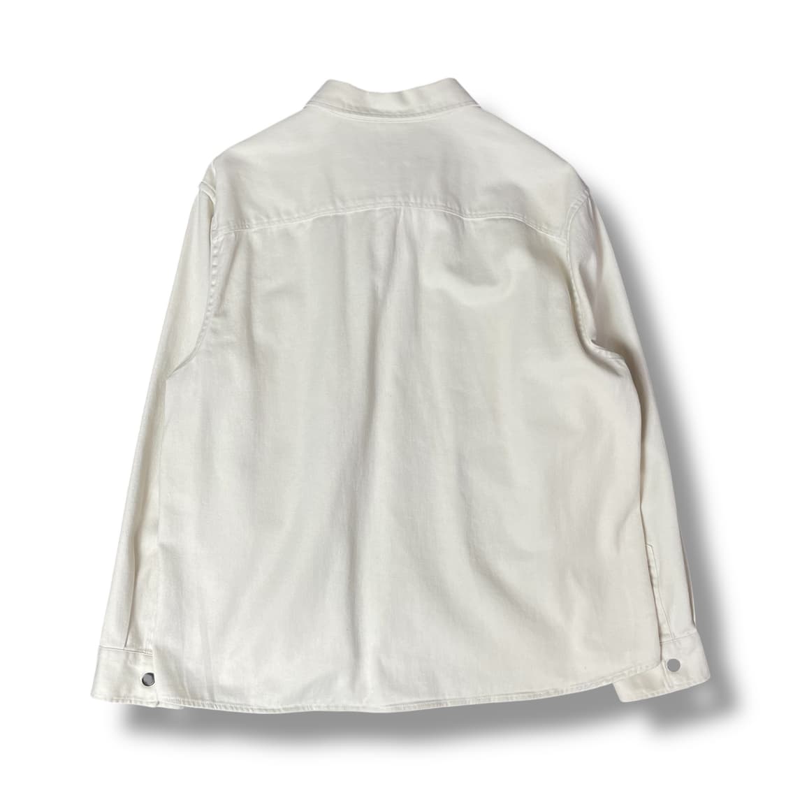 H&M 아이보리 코튼 투포켓 셔츠 자켓 XL 상품이미지2