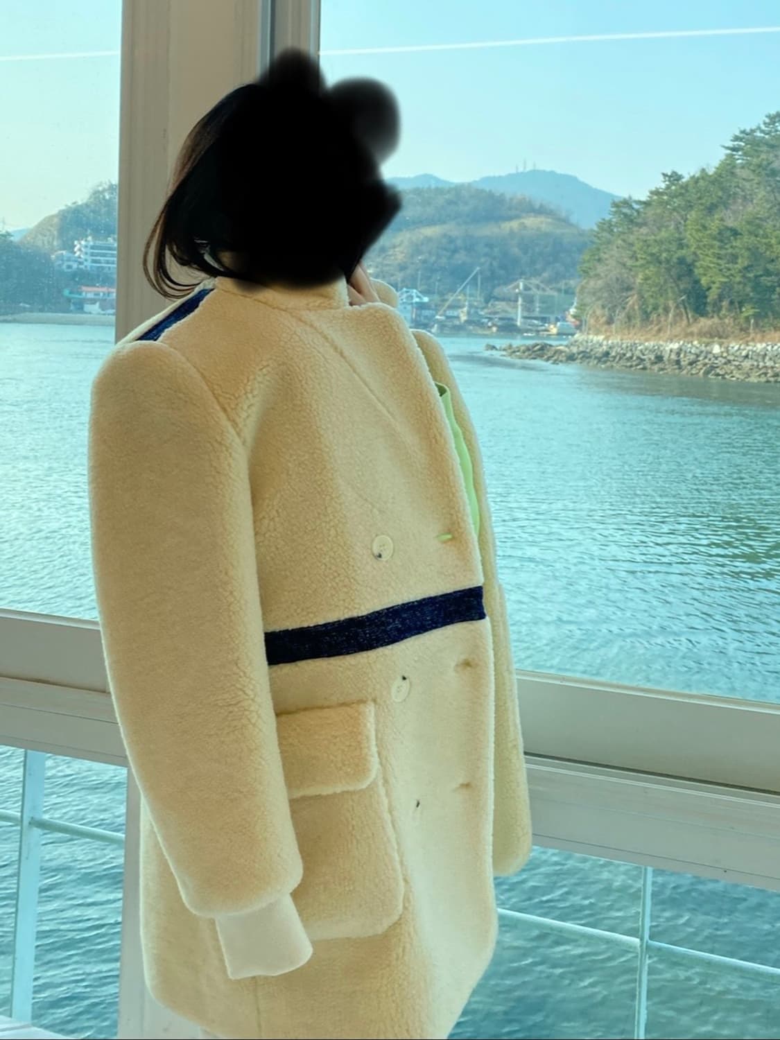 메종키츠네 양털 아이보리 코트 상품이미지2