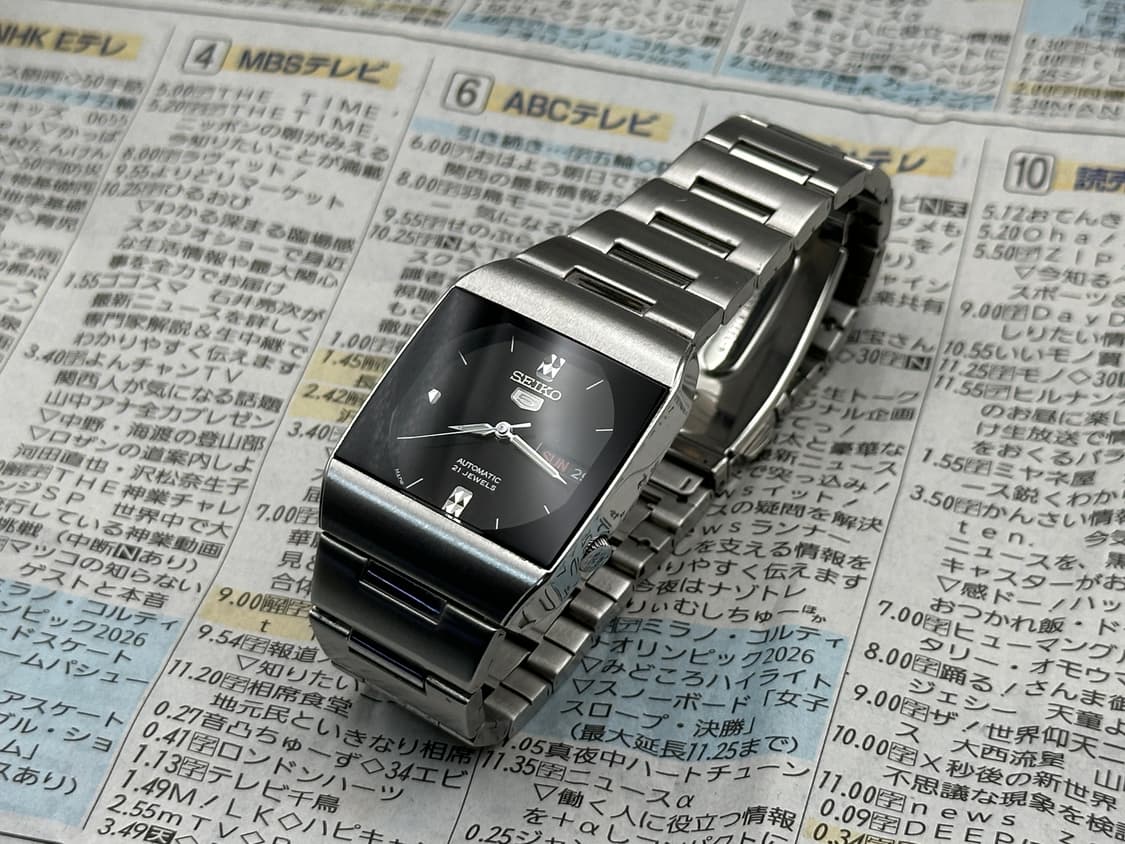 [희귀 모델] 세이코 5 오토매틱 4227-00B0 블랙 스퀘어(양호)  상품이미지1