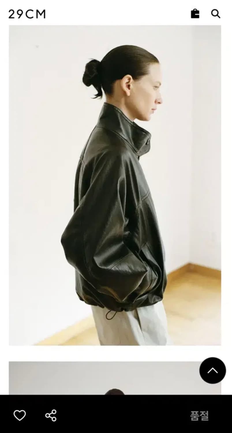 모노하 하이넥 버튼 자켓 블랙 상품이미지5