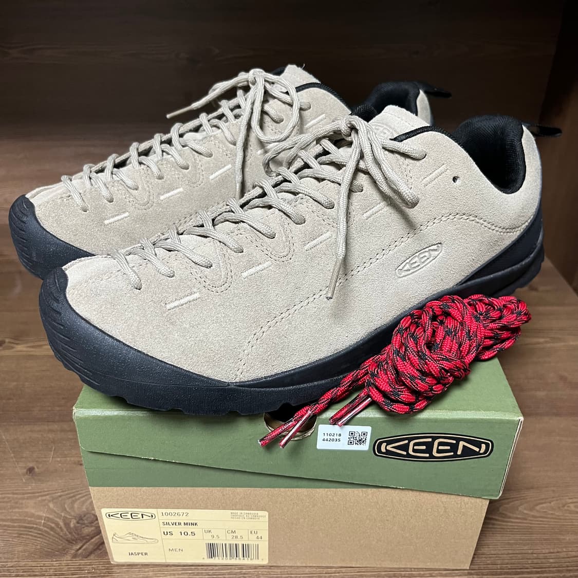 (285) 킨 재스퍼 스웨이드 스니커즈 실버 밍크 상품이미지1