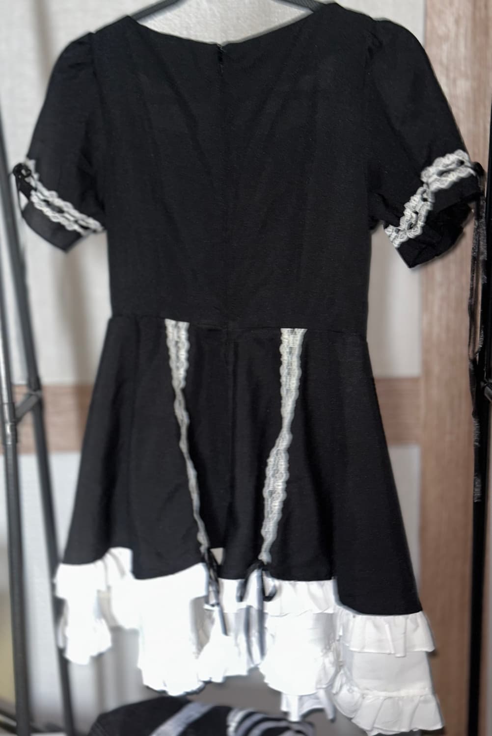 굿럭 고스로리 고딕 로리타 프릴 메이드 미니 원피스 상품이미지2