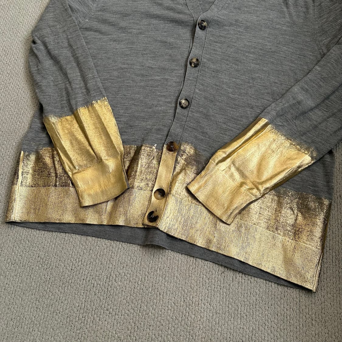 로에베 (Loewe) 골드 디테일 울 가디건 상품이미지5