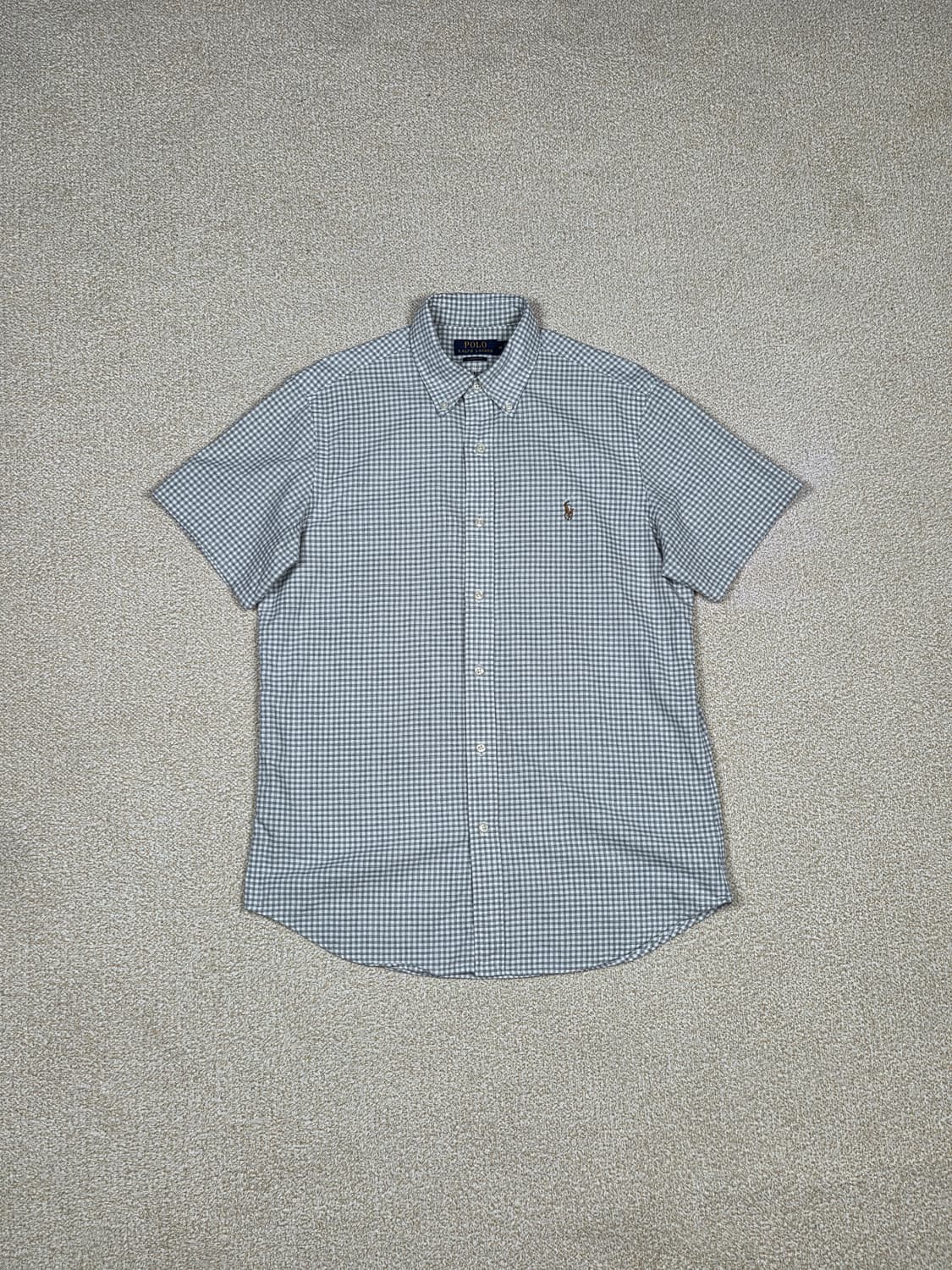 [폴로 랄프로렌] 클래식 핏 깅엄 체크 코튼 반팔 셔츠 | S00067 상품이미지1
