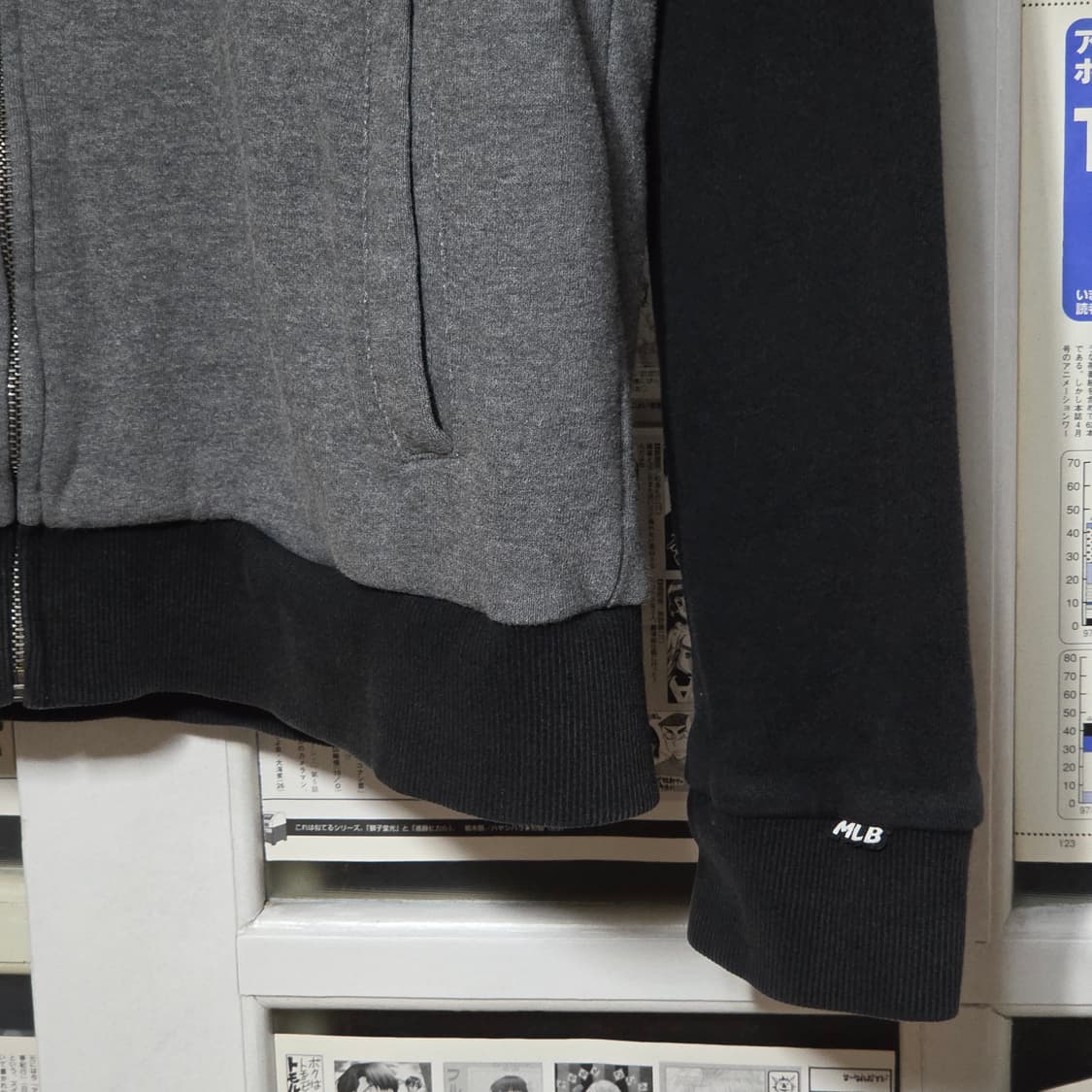 엠엘비 화이트삭스 나그랑 배색 후드집업 상품이미지5