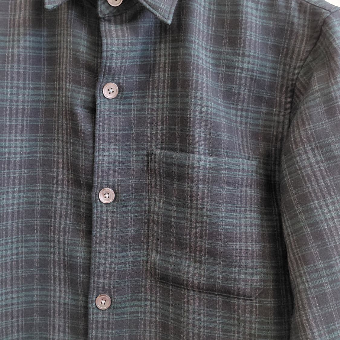 Theory 체크 셔츠 XS 남자 (90) 상품이미지4