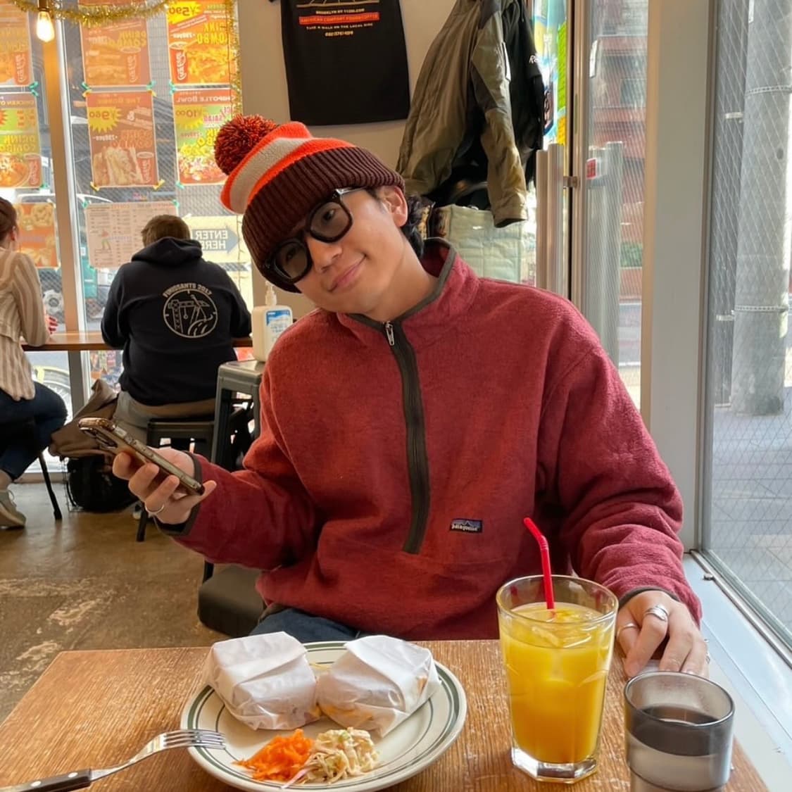 00s 파타고니아 신칠라 마수피얼 하프집업 버건디 상품이미지1