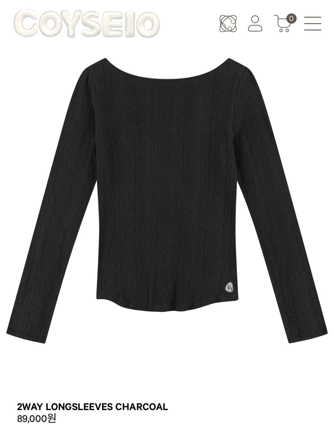 코이세이오 투웨이 롱슬리브 차콜 상품이미지1