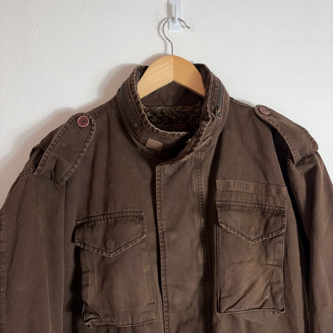 00s 아베크롬비 브라운 빈티지 M-65 야상 자켓(L) 상품이미지3