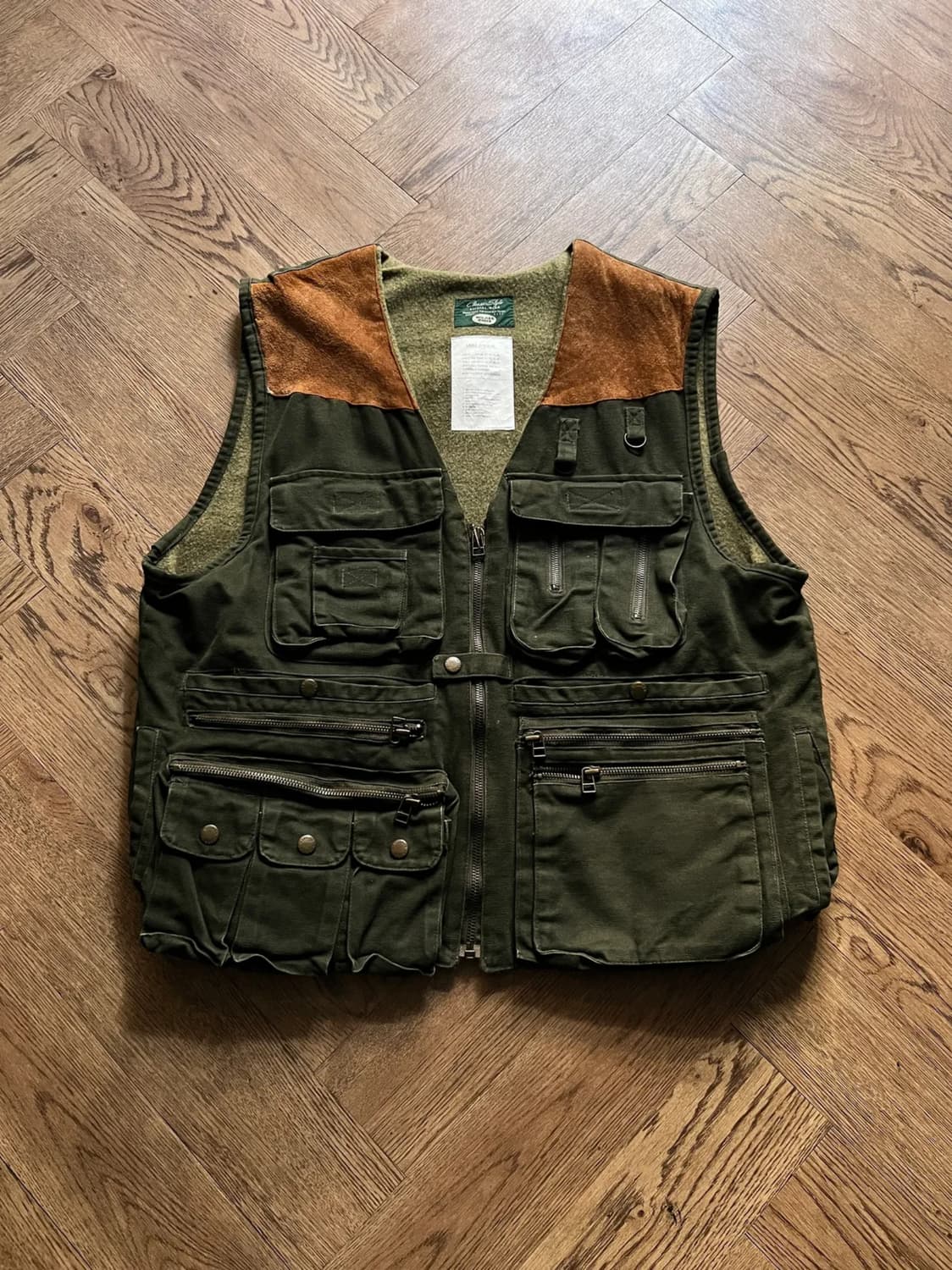 [L]USA 빈티지 헤비 헌팅 캔버스 베스트 상품이미지1