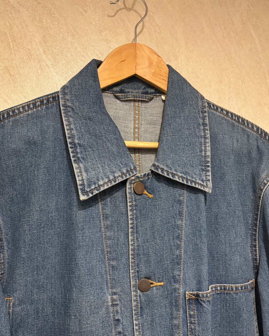 (L) 유니클로 U 데님 커버올 워크 자켓 상품이미지4