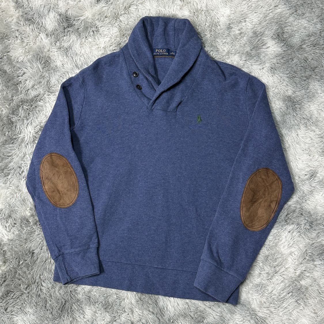 폴로랄프로렌 엘보 패치 숄카라 니트 m 상품이미지1