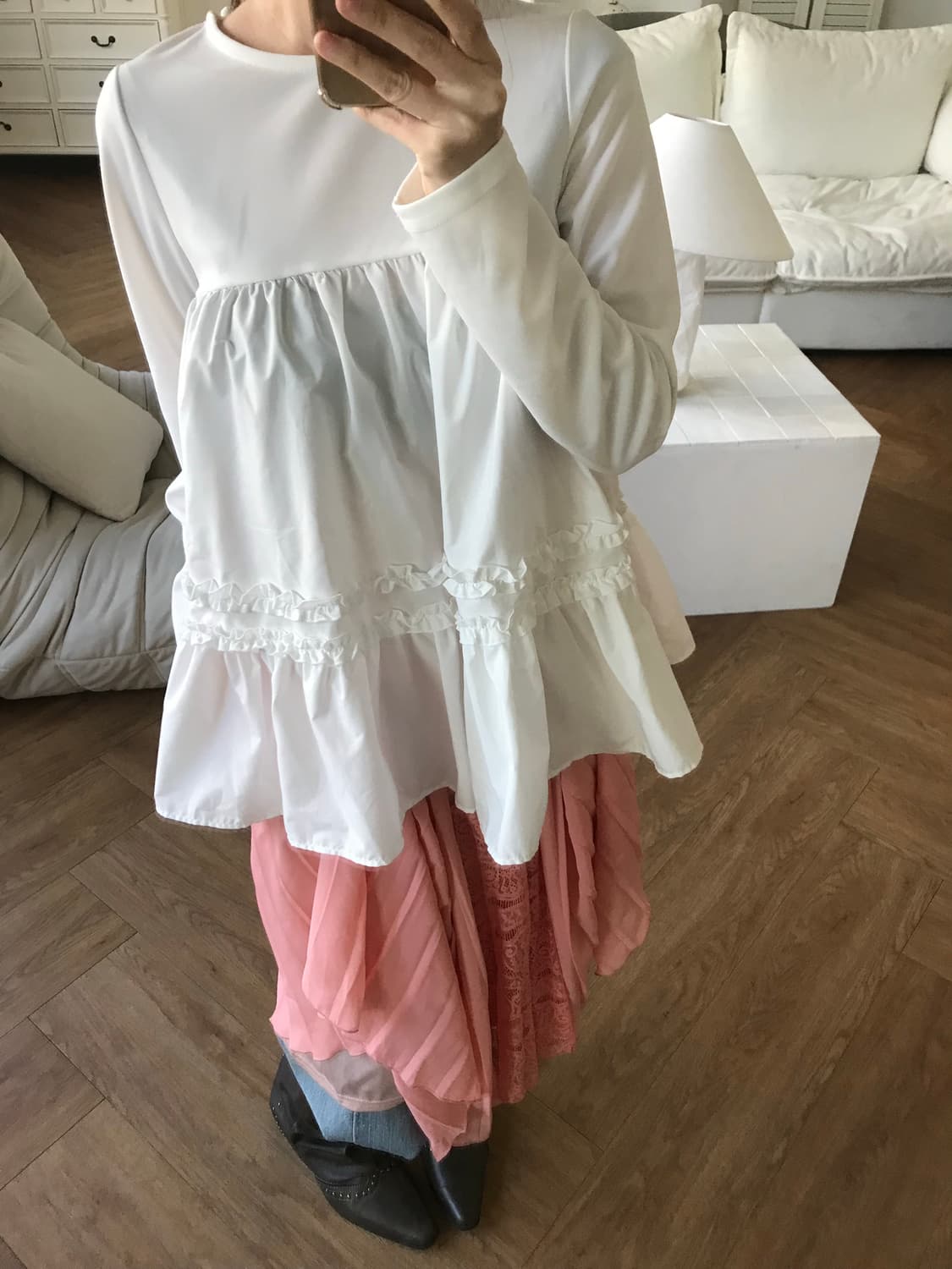 vintage ruffle top 상품이미지6