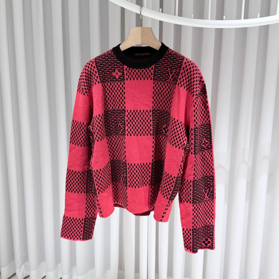(A+/M) / 루이비통 모노그램 퍼렐 다미에 레드 크루넥 니트 상품이미지2