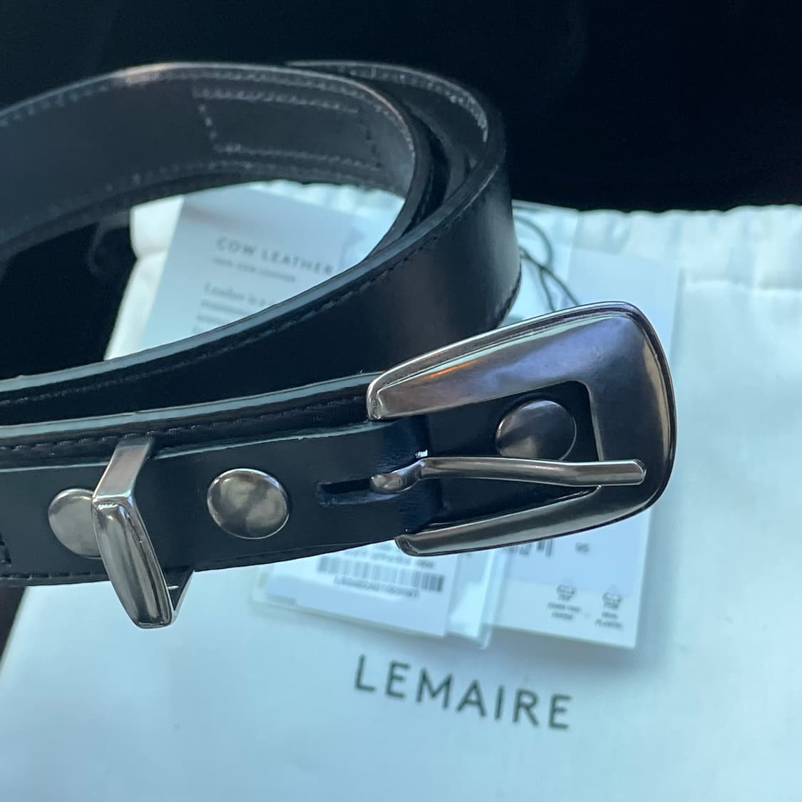 르메르 미니멀 웨스턴 벨트 95 블랙 (신세계 강남점) 상품이미지5