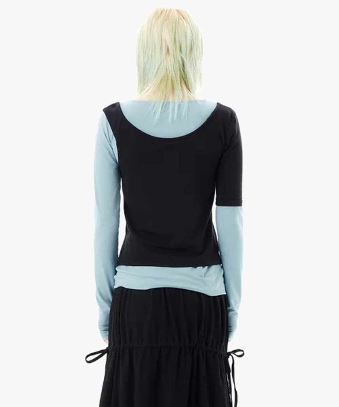2 IN 1 LAYERED TOP / BLACK 상품이미지2