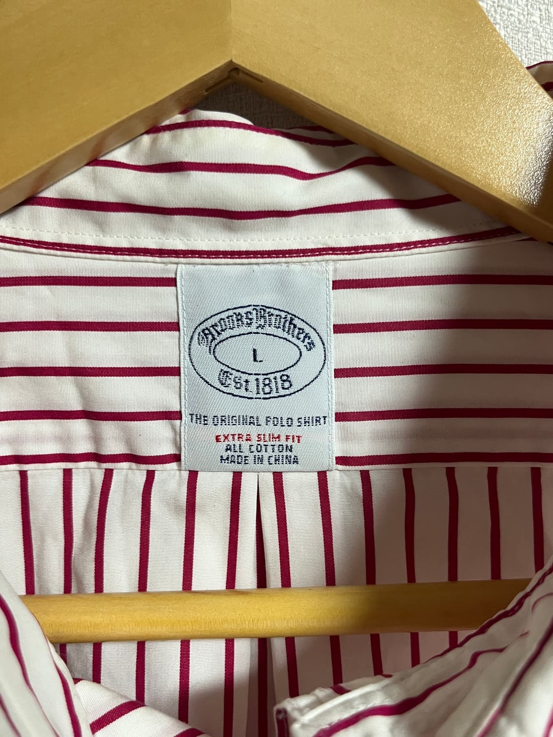 새상품 공용 브룩스 브라더스 스트라이프 셔츠L 상품이미지4