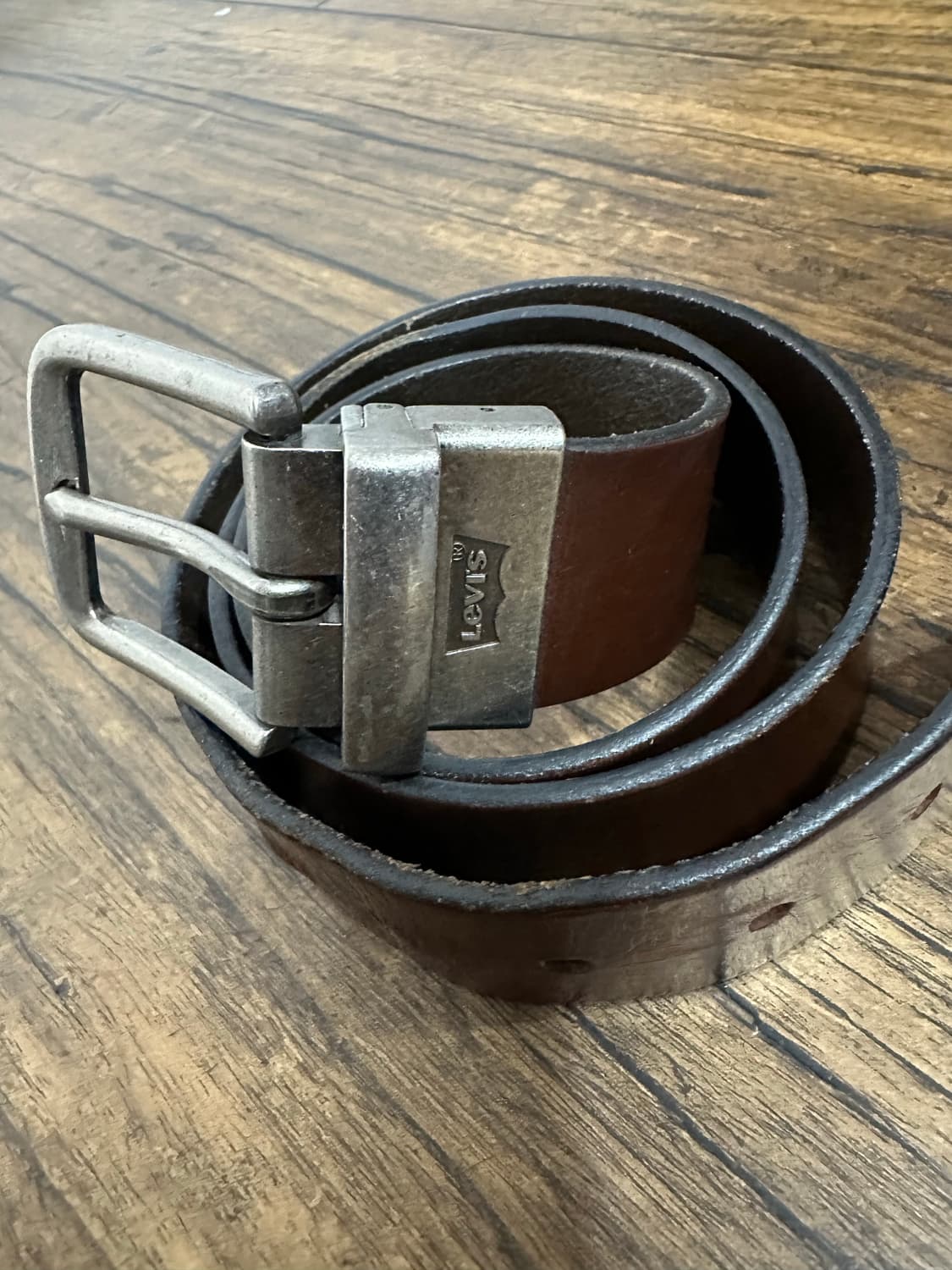 리바이스Levis 천연가죽 브라운 벨트 빈티지 버클 상품이미지1