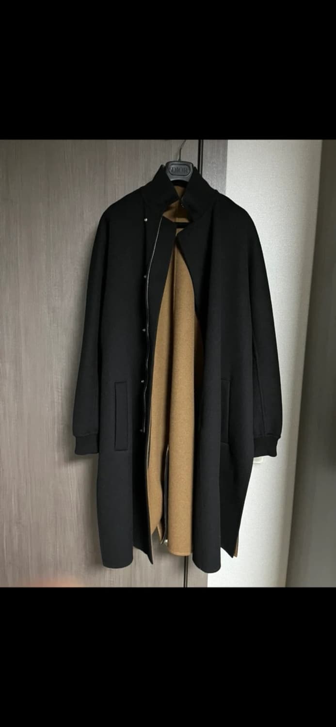 디올 남성 블랙 오버핏 코트 상품이미지1