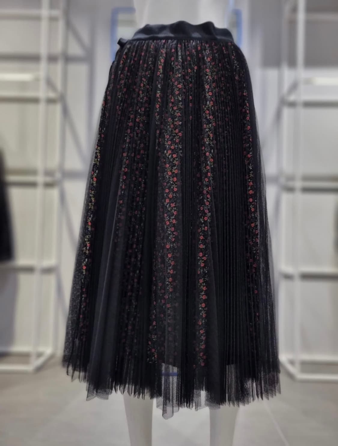 SJYP 매쉬 플로럴 캉캉 스커트 상품이미지1