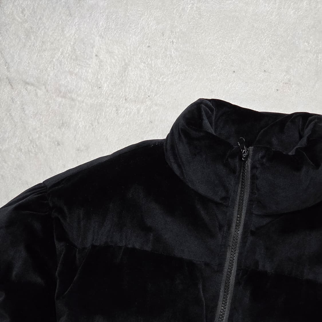 빈티지 벨벳 투웨이 지퍼 패딩 상품이미지2