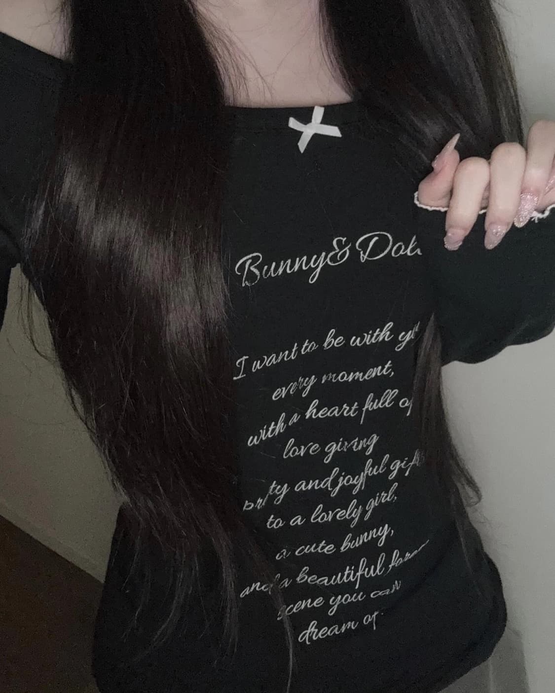 Bunny&doll New See-through T (Black) 상품이미지1