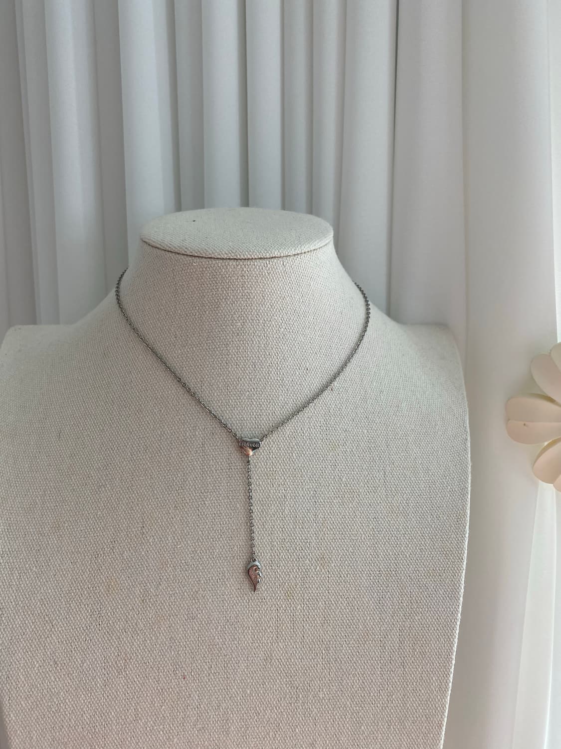 Y2k 무드 fiorucci 하트 날개 목걸이 상품이미지1