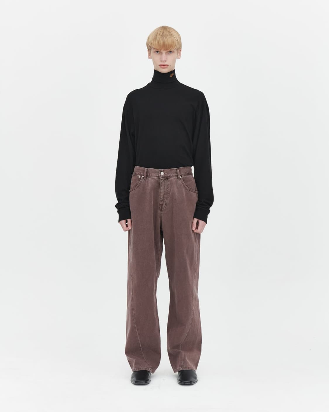 애프터프레이 와이드 데님 그레이프 S 상품이미지3