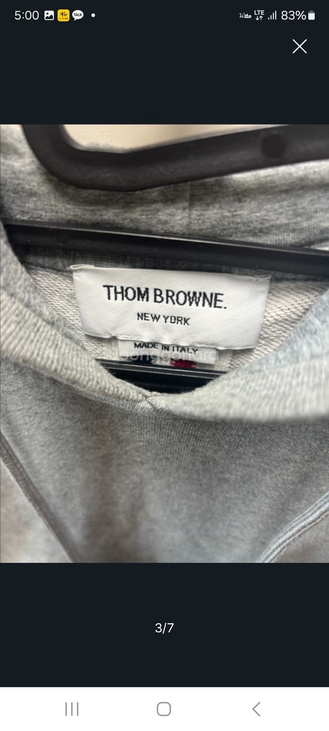 톰브라운 백삼선후드티.   M/L 상품이미지3