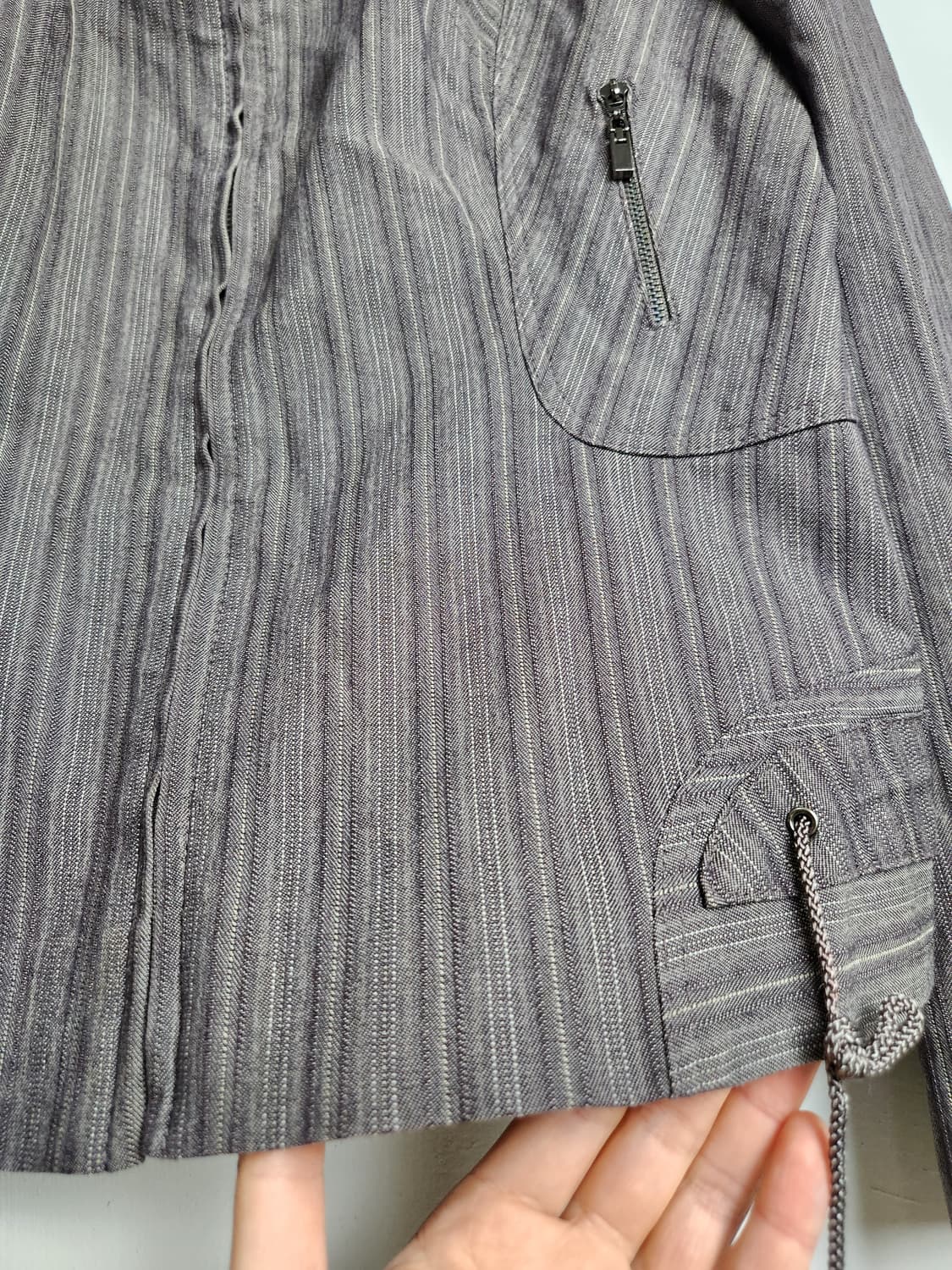 셔링 라인 집업자켓 상품이미지9