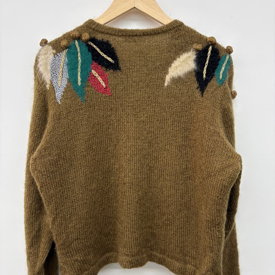 핸드메이드 깃털무늬 가디건 여L 상품이미지6