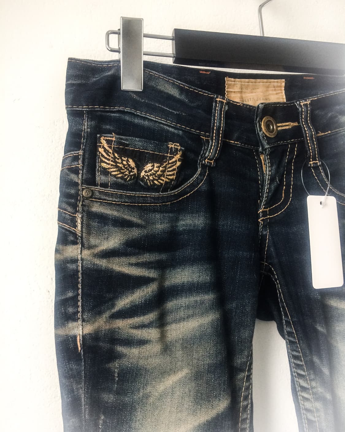 Back wing needle work denim pants 상품이미지4