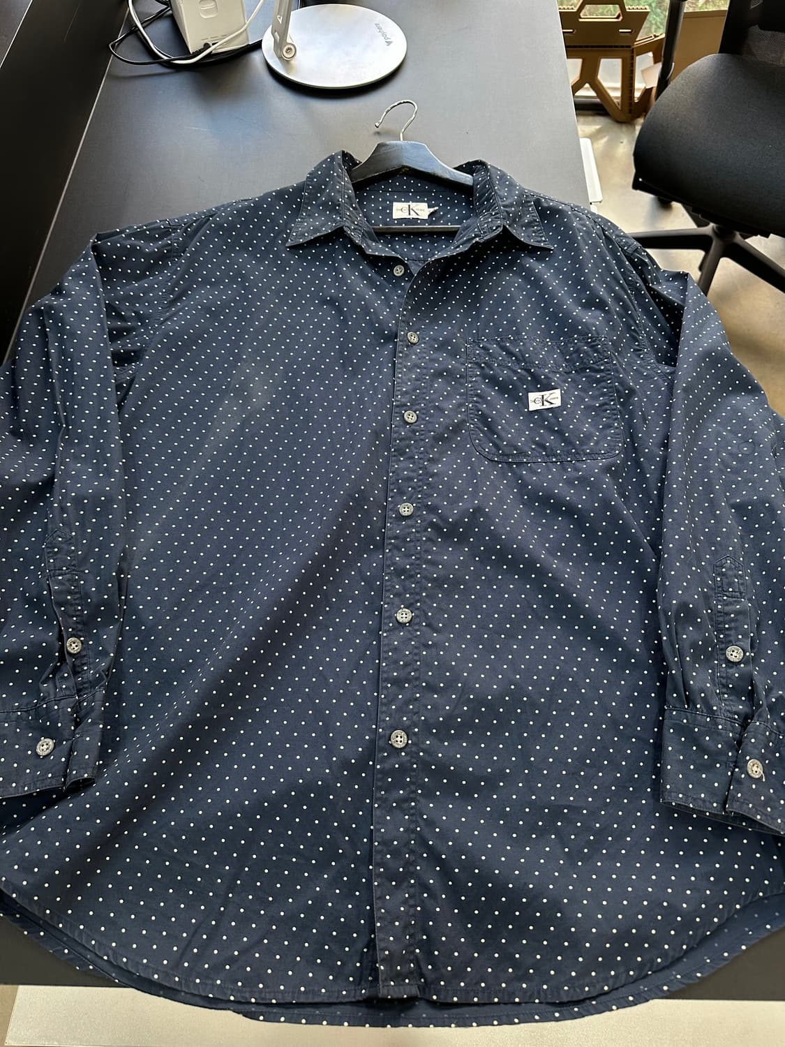 캘빈클라인 도트 긴팔셔츠 상품이미지4