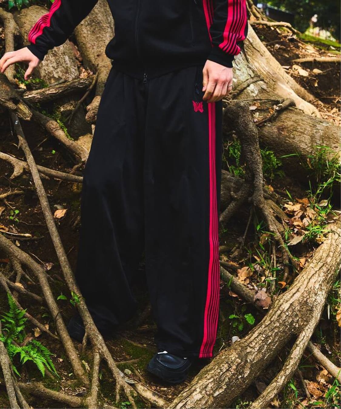 [S] 니들스 Needles JW 별주 H.D 트랙팬츠 블랙/핑크 상품이미지2