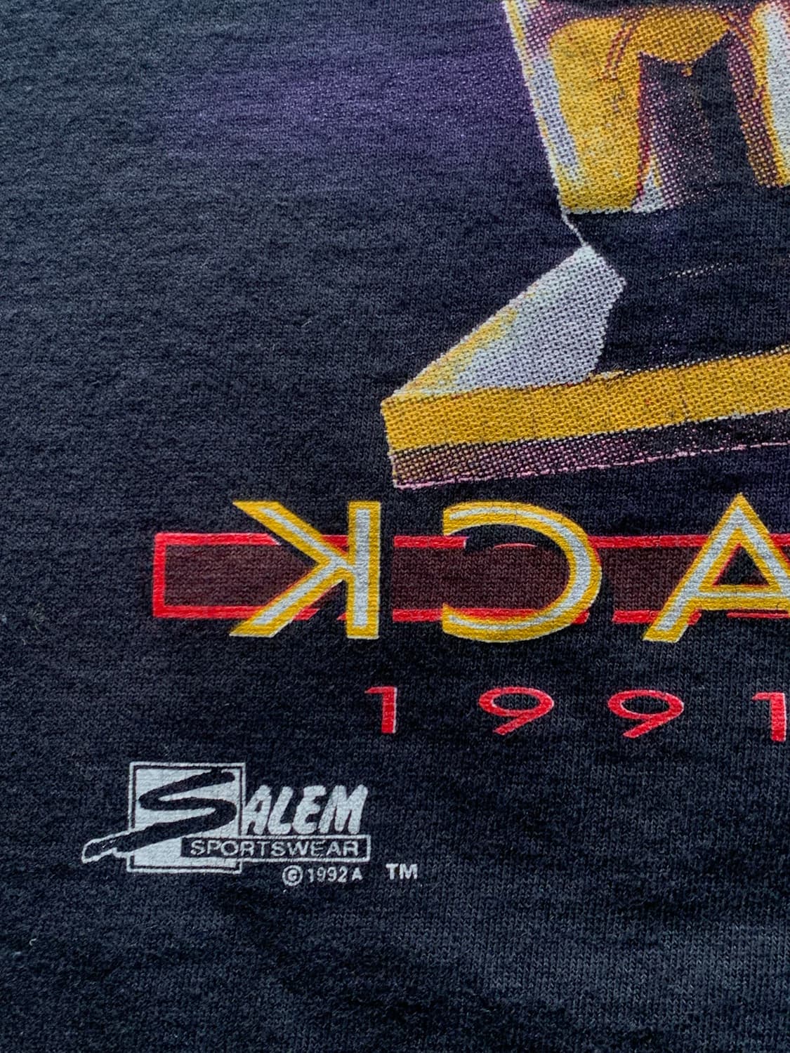90s 세일럼 스포츠웨어 시카고불스 백투백 월드챔피온 티셔츠 상품이미지3
