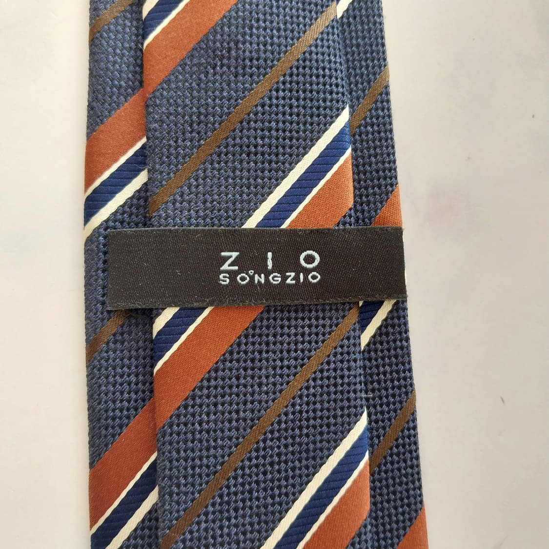 지오송지오 실크 레지멘탈 스트라이프 넥타이 7.4cm A+등급 K2082 상품이미지10