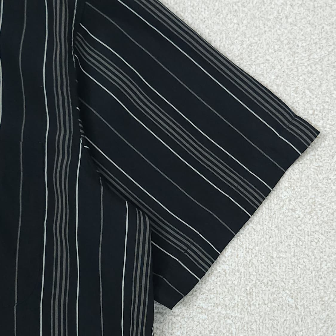 (L)haggar 남자 스트라이프 반팔 셔츠 브라운 갈색 남방 상품이미지4