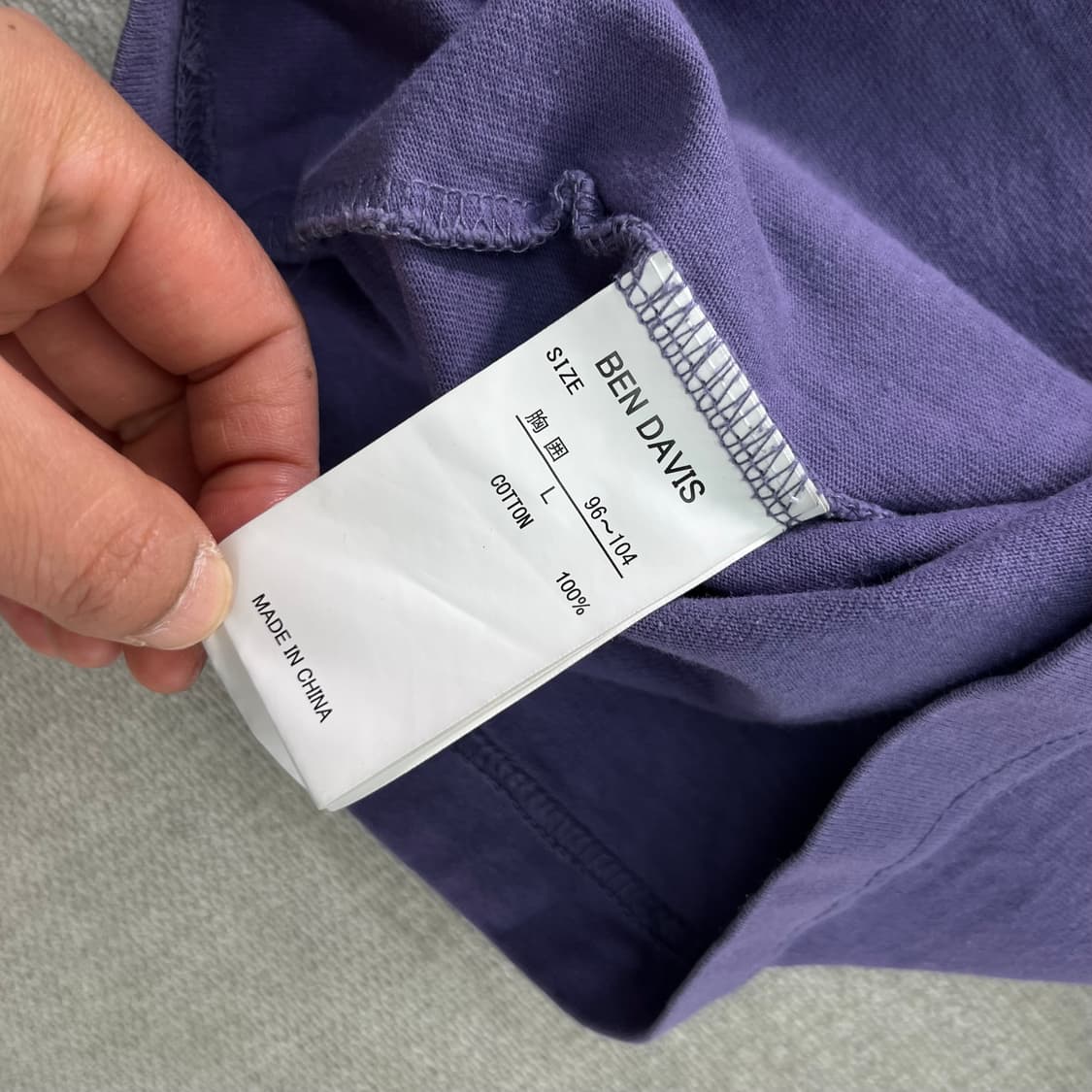 100 벤데이비스 퍼플 올드스쿨 반팔티 상품이미지6