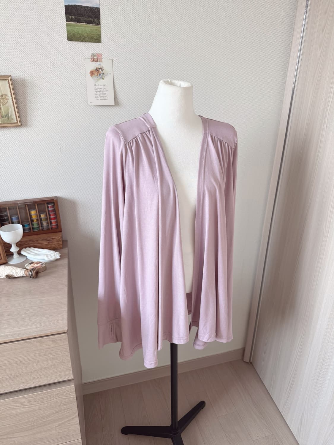 라일락 색상 모리걸 가디건 상품이미지2