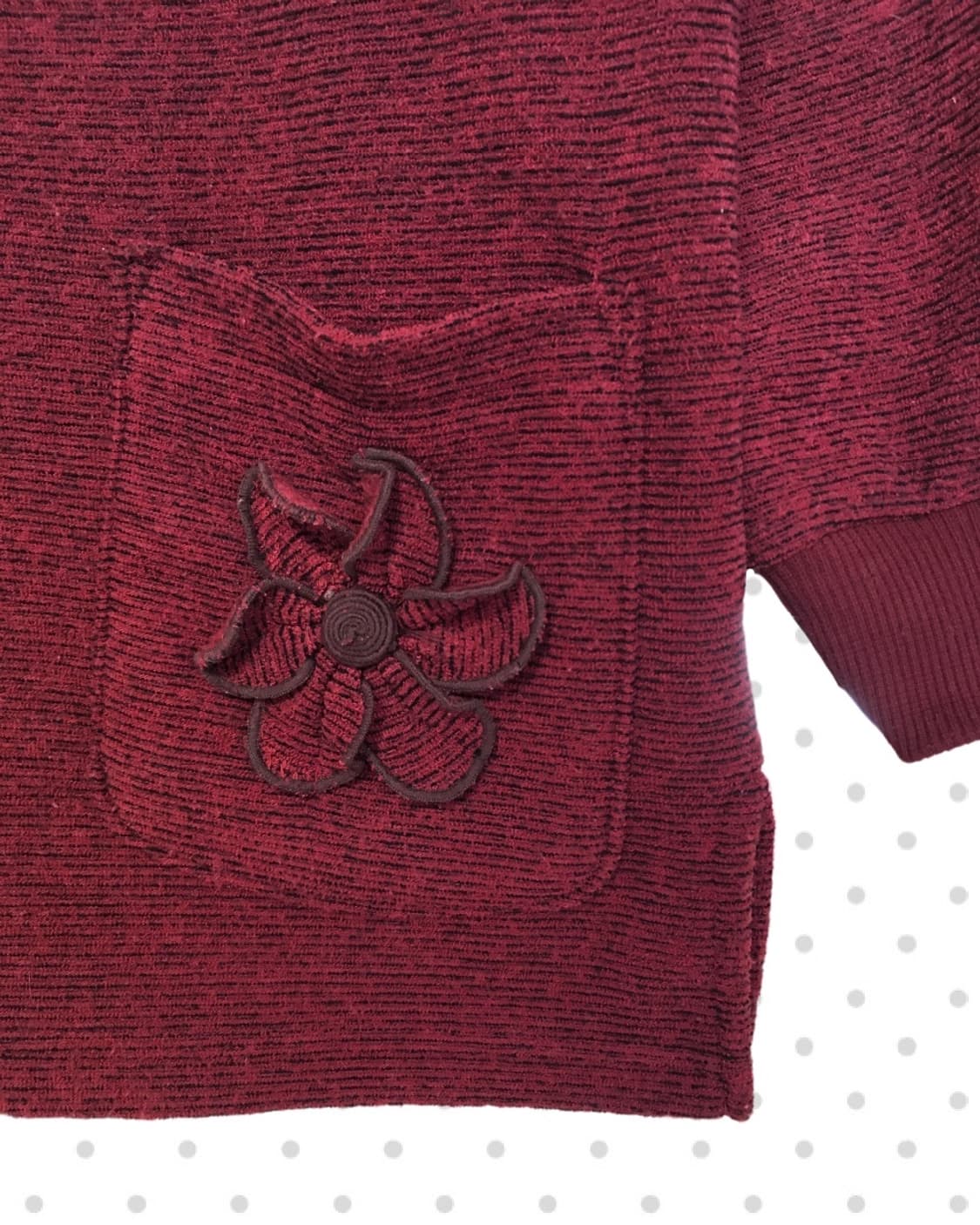 vintage flower pocket cardigan wine 상품이미지8