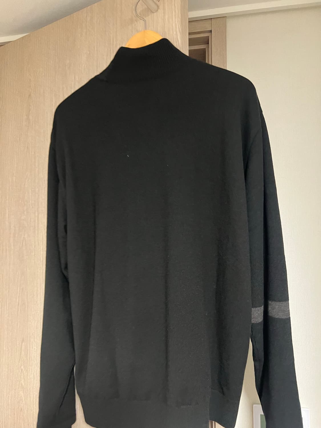 새상품,XXL) 풋조이 반폴라 방풍니트 블랙 골프웨어 상품이미지6