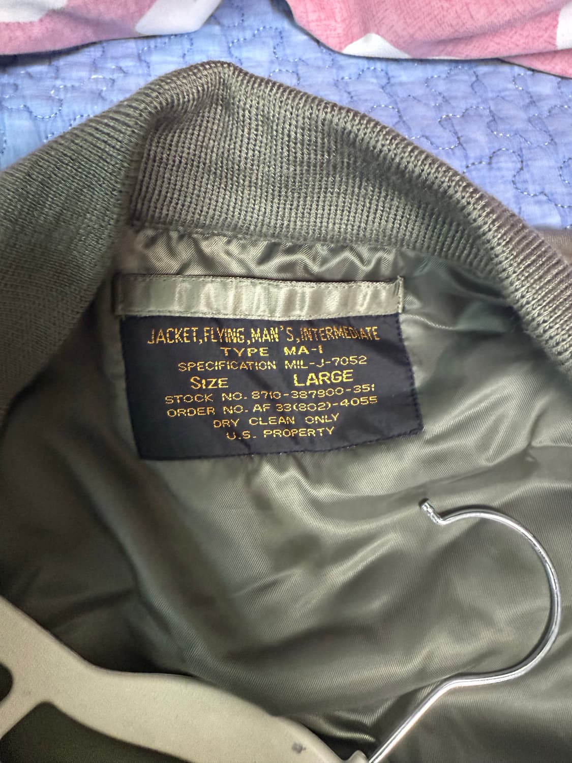 U.S ARMY Ma-1 플라이트 자켓 Large 상품이미지2