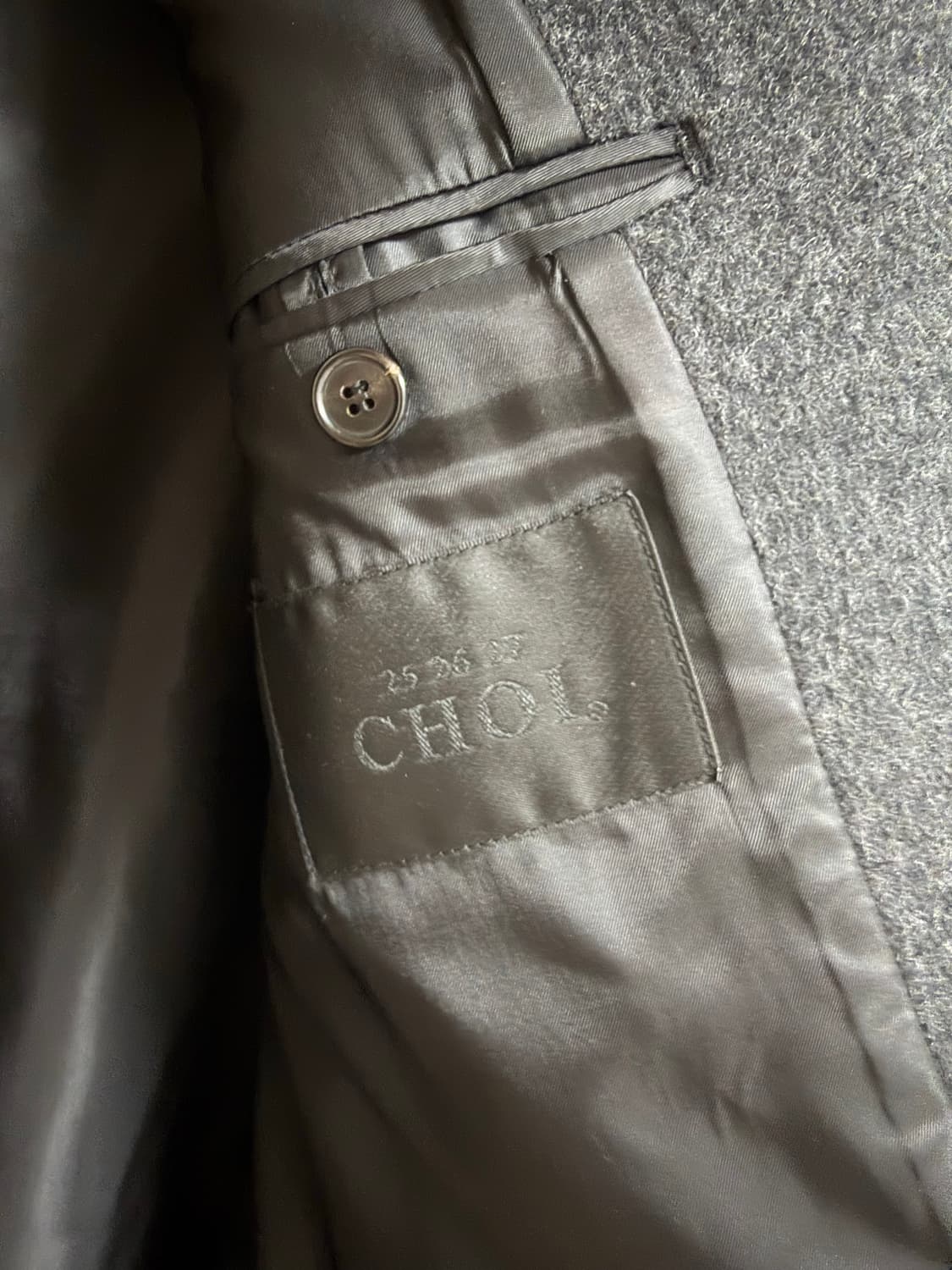 [XL] 최영 오버사이즈 체스터 필드 코트 차콜 상품이미지7