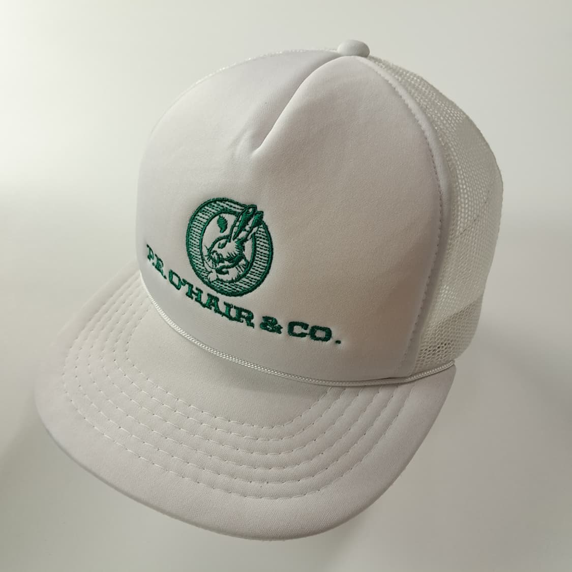 CJ352 피이오헤어앤코 80s 한국판 화이트 메쉬 트러커캡 모자 상품이미지2