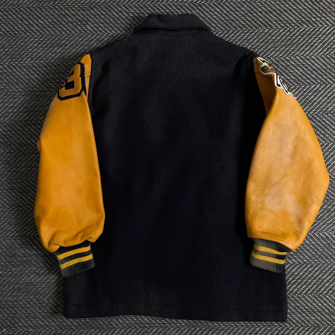 USA 빈티지 박시핏 레더 머직 바시티 자켓o 3485 상품이미지4