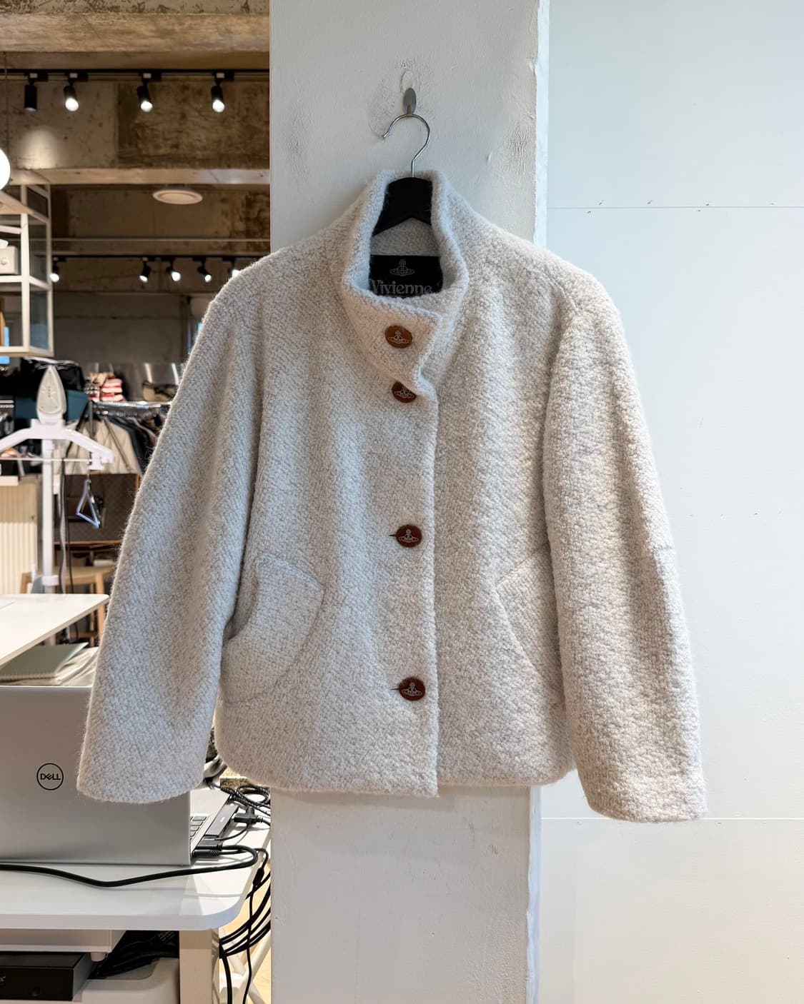 비비안 웨스트우드 아이보리 알파카울 자켓  상품이미지2