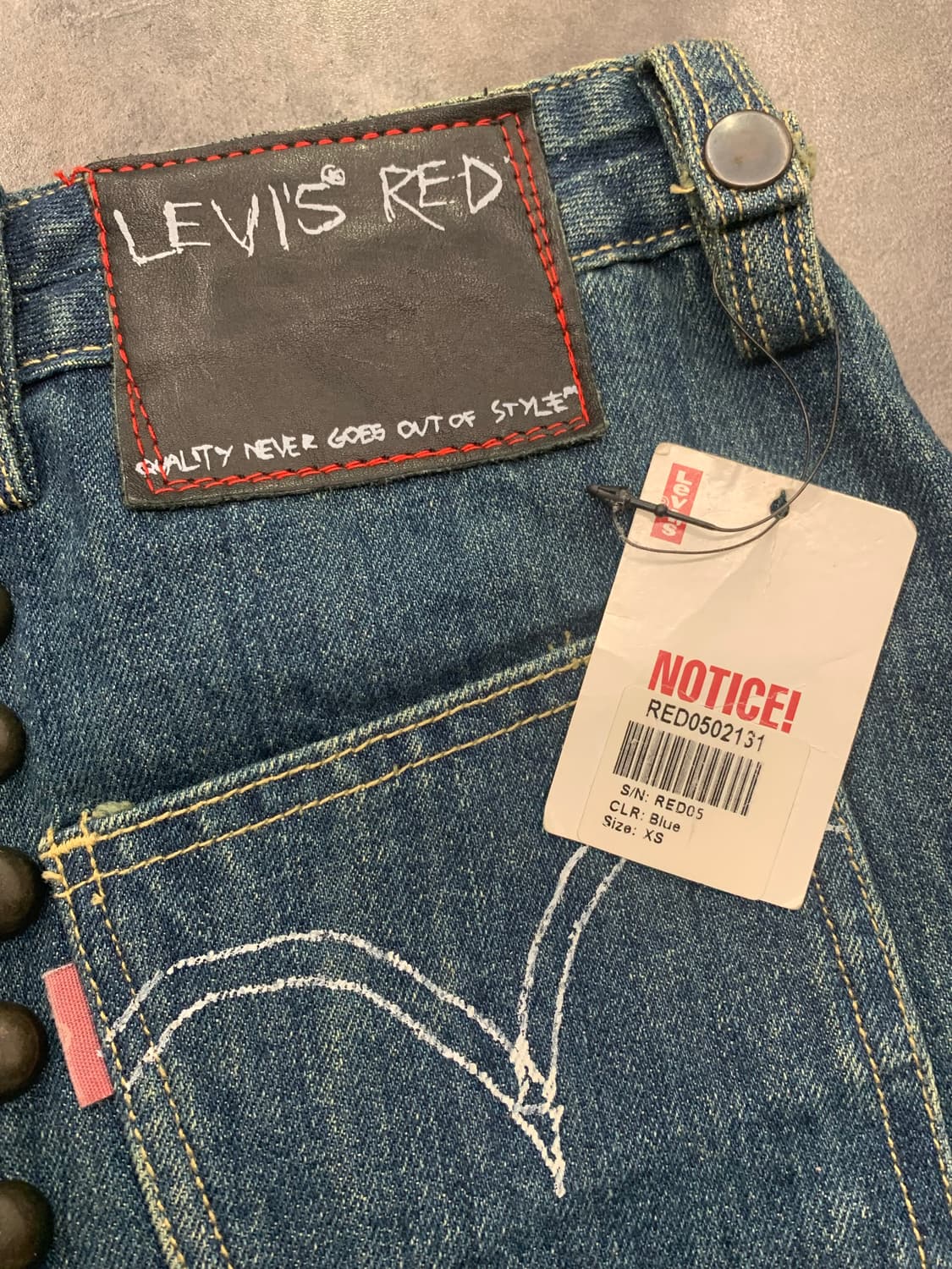 LEVIS RED 리바이스 레드 04/FW 펑크 스터드 데님 스커트 상품이미지10